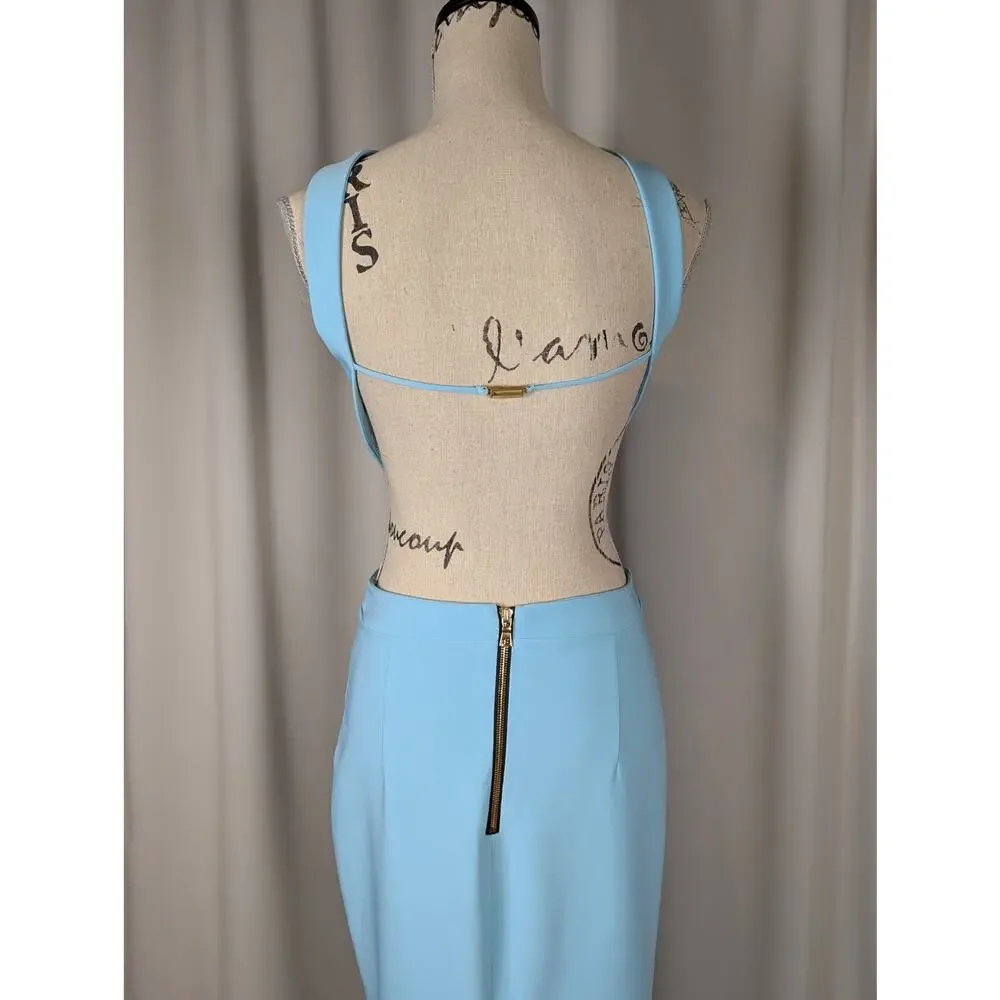 Backless Mermaid Evening Gown Cutout Bodycon Formal Dress 4